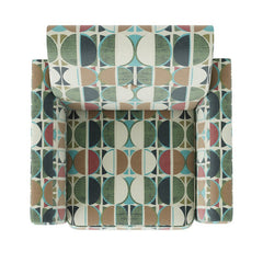 Arm Accent Chairs  Green Modern Half Moon Print Added To Your Living Room, Den, Or Office, This Armchair Boasts A Versatile Design