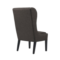 Wingback Chair Adds Stately Style To Any Living Room Or Den. Its Solid and Wood Frame is Founded Atop Four Tapered Legs