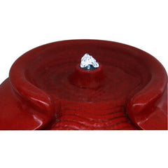 Vivid Red Resin Fountain with Light Turn your Home's Outdoor Area Into A Relaxing Oasis with the Peaktop Outdoor Glazed Pot Floor Fountain