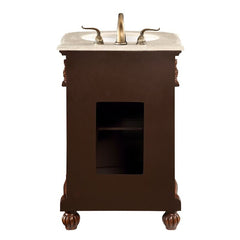 Brown Single Bathroom Vanity Providing your Home Or Office Bathroom Hand-Painted Teak Brown Antique beige Antique White Finish