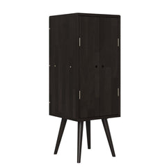 Dark Brown Solid Wood 2 - Door Accent Cabinet Modern Style, and Essential Storage, To Your Living Room Or Dining Room Splayed Legs