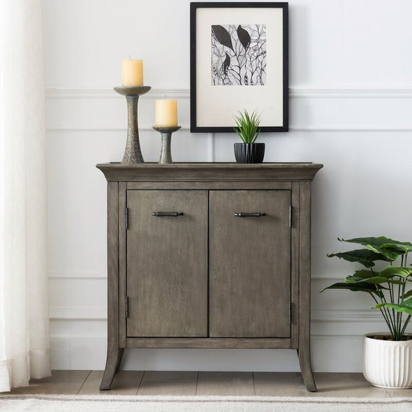 Smoke Gray-wash Clermont 2 - Door Accent Cabinet Bring Style and Essential Storage Space to your Home with this Classic Cabinet