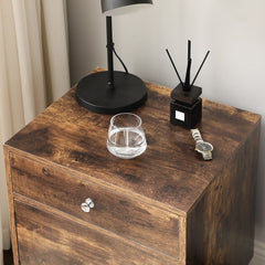 1 Drawer Nightstand in Rustic Brown Nightstand for the Bedroom, Which is Also An End Table for Snacks in The Living Room Or A Storage Table