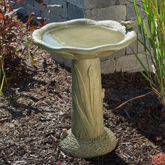 Acadia Birdbath Soothing and Relaxing Birdbath That is the Perfect Addition to your Outdoor Living Space with Two Whimsical Frogs