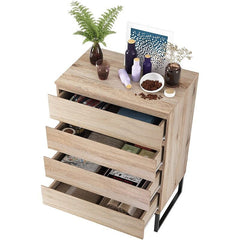 4 Drawer Chest Storage Cabinet Can Provide Sufficient Space for your Daily Storage Steel Legs Perfect for Organize