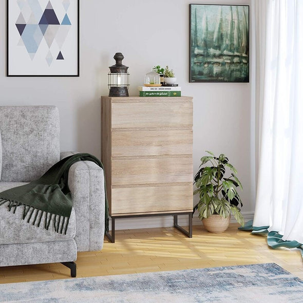 4 Drawer Chest Storage Cabinet Can Provide Sufficient Space for your Daily Storage Steel Legs Perfect for Organize