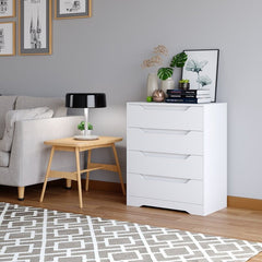 White 4 Drawer Chest Provides you with Optimal Storage Space While Adding A Beautiful Style to your Room