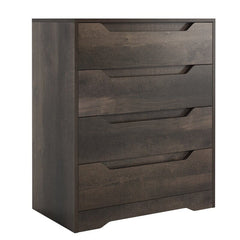 Dark Brown 4 Drawer Chest Provides you with Optimal Storage Space While Adding A Beautiful Style to your Room