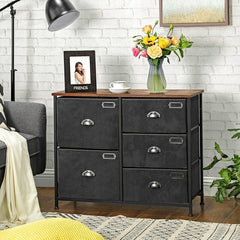 5 Drawer Dresser Organize Scattered Toys, Throw Blankets, and your Favorite Sweaters Storage Space in your Bedroom Or Guest Room