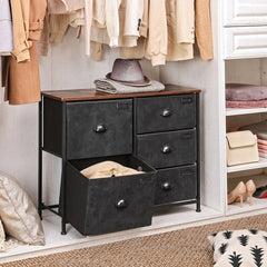 5 Drawer Dresser Organize Scattered Toys, Throw Blankets, and your Favorite Sweaters Storage Space in your Bedroom Or Guest Room