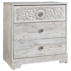 3 Drawer Chest Perfect for a Restful Bedroom Medallion Drawer Pulls Give this Attractively Priced Chest Perfect for your Bedroom