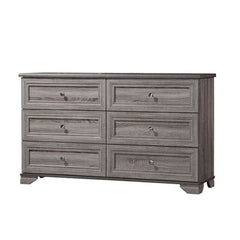 Weathered Oak 6 Drawer Double Dresser Six Large Drawers, Perfect for Tucking Away your Little One's Clothes or Toys