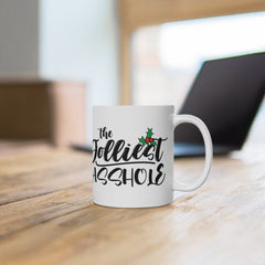 Jolliest asshole Christmas mug, Rae Dunn holiday mug, Home alone winter mug, Rae Dunn Christmas gift, Christmas funny stocking stuff