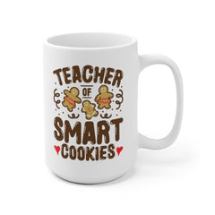 Teacher Of Smart Cookies Mug, Funny Xmas Teachers Coffee Mugs, Gingerbread Tumbler, Gifts for Teachers, Camp Mug Travel Mug Can Holder