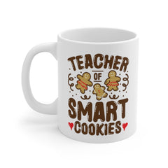 Teacher Of Smart Cookies Mug, Funny Xmas Teachers Coffee Mugs, Gingerbread Tumbler, Gifts for Teachers, Camp Mug Travel Mug Can Holder