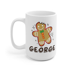 Personalized Christmas mug, Secret santa gift, Gingerbread, Hot Chocolate Mugs, Gifts for kids, Gift for co-workers, Funny Coffee Mug