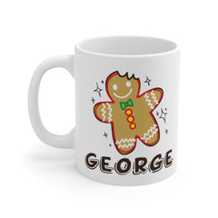 Personalized Christmas mug, Secret santa gift, Gingerbread, Hot Chocolate Mugs, Gifts for kids, Gift for co-workers, Funny Coffee Mug