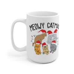 Meowy Catmas Christmas Coffee mug, Funny Cats Mug, Cat Mom, Kitty gift shirt, Christmas gift for Mom, Christmas Coffee mug Cat Lover Gift