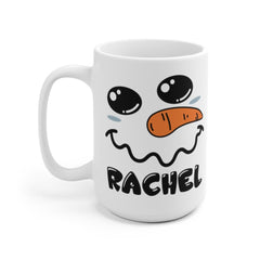 Secret Santa gift, Snowman Face Mug, Personalized Hot Chocolate Mugs, Funny coffee mugs