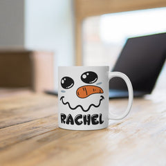 Secret Santa gift, Snowman Face Mug, Personalized Hot Chocolate Mugs, Funny coffee mugs