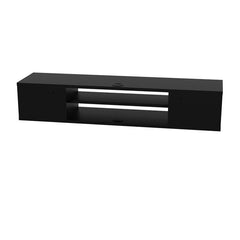 Black Floating TV Stand for TVs up to 70" Four Open Shelves Providing Storage Space for your Books, Electronic Devices and Media Equipment