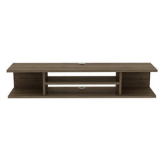 Oud Oak Floating TV Stand for TVs up to 70" Four Open Shelves Providing Storage Space for your Books, Electronic Devices and Media Equipment