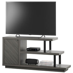 Light Gray TV Stand for TVs up to 50" Adjustable Shelving for Remotes, Gaming Controllers, Throws, and Other Must-Haves