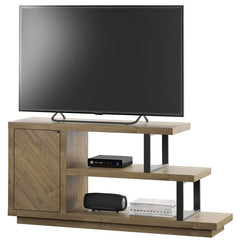 Brown TV Stand for TVs up to 50" Adjustable Shelving for Remotes, Gaming Controllers, Throws, and Other Must-Haves