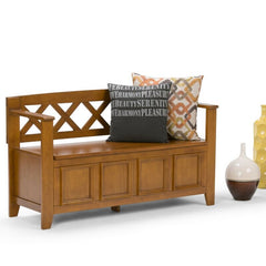 Light Avalon Brown Mccoppin Flip top Storage Bench The Storage Bench, Made From Solid wood, Allows your Inner Designer to Shine