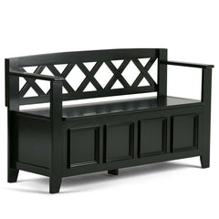 Black Flip top Storage Bench The Storage Bench, Made From Solid Wood, Allows Your Inner Designer to Shine Through "Form Follows Function"