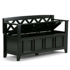 Black Flip top Storage Bench The Storage Bench, Made From Solid Wood, Allows Your Inner Designer to Shine Through "Form Follows Function"