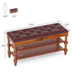 Solid Wood Shoe Bench Entryway Bench with Lift Top Walnut The Hallway Bench Has A Soft Feel and Comfortable Sitting Elegant and Gorgeous