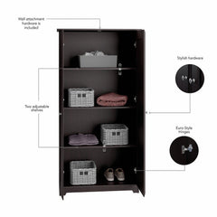 Storage Cabinet Perfect for a Room That Needs Some Extra Storage Shelves Inside, Two of Which Are Adjustable, So you Can Make Things Fit