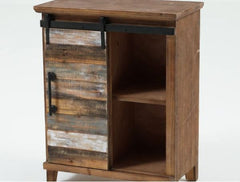 Rustic Sliding Door Wood Cabinet Declutter and Organize While Adding A Rustic Touch to your Space with this Four-Drawer Cabinet