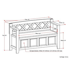 White Flip top Storage Bench Added Storage and Seating for your Entryway or Mudroom Dual Storage Compartment