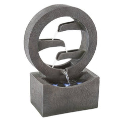 Resin Round Fountain with Light Create your Own Calming Backyard Oasis with the Freestanding Round Cascade Fountain