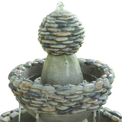 Resin Zen 3 Level Fountain Provides a Tranquil and Soothing Addition to your Porch, Backyard, or Sunroom. Featuring A Timeless, 3-Tier