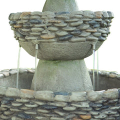 Resin Zen 3 Level Fountain Provides a Tranquil and Soothing Addition to your Porch, Backyard, or Sunroom. Featuring A Timeless, 3-Tier