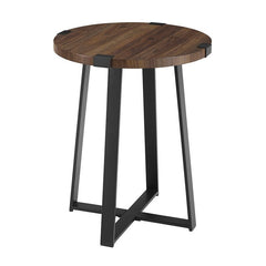 Dark Walnut Enrique Cross Legs End Table From Modern Farmhouse To Urban Industrial, This Side Table is A Perfect your Living Room