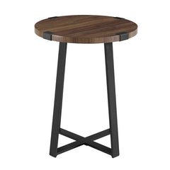 Dark Walnut Enrique Cross Legs End Table From Modern Farmhouse To Urban Industrial, This Side Table is A Perfect your Living Room