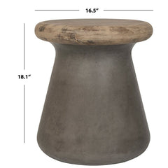 Dark Gray Drum End Table Every Sofa’s Sidekick, End Tables Keep TV Remotes and Beverages At Arm’s Perfect Pick for Any Modern Farmhouse