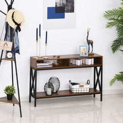 Console Table The End Table Provides A Space for Framed Photos, Potted Plants, A Collection of Keys, and Other Entryway