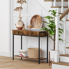 Console Table More Drawers Easy to Store your Keys, Mail, and Wallets. 2 Extra Drawers Under the Tabletop Give you Room to Hide