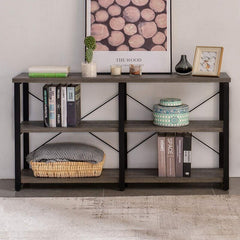 Console Table Adds Plenty of Storage, While Two Lower Shelves Double up on Storage and Display Options, Meet Daily Storage Needs