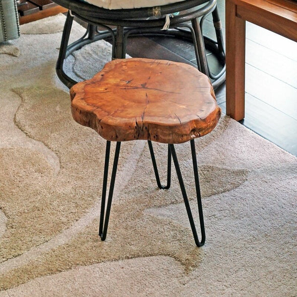 Tray Top Tree Stump End Table Display Stand, Stool Or Table. It is Also Perfect To Be Used As A Nightstand in the Bedroom Or As An End Table