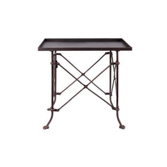 Bronze Tray Top End Table Fashionable Design Makes It A Classy Addition To A Traditional Living Room, Dining Room, Or Office