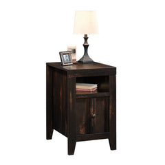 Char Pine End Table with Storage Perfet for Coffee Holder, Lamp Stand Great Addition to your Home Open Shelf for Easy Access to the Storage