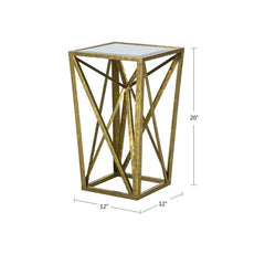 End Table Provides a Spot to Set Snacks, Magazines, and More Open and Angular Geometric Design Perfect for your Living Room