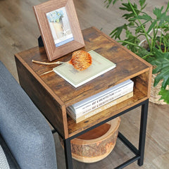 End Table A Spacious Compartment for Books, Tv Accessories, your Glasses, Or Plants with Adjustable Feet Nightstand Next to your Bed