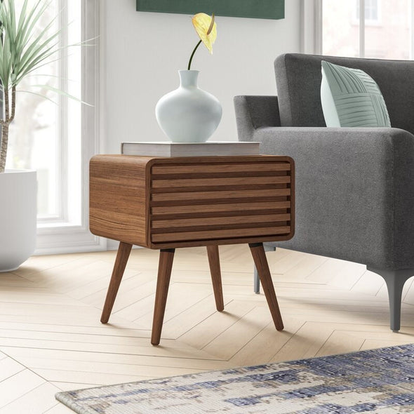 End Table with Storage Bring Mid-Century Modern Design Into your Living Room Or Bedroom with this Handy End Table